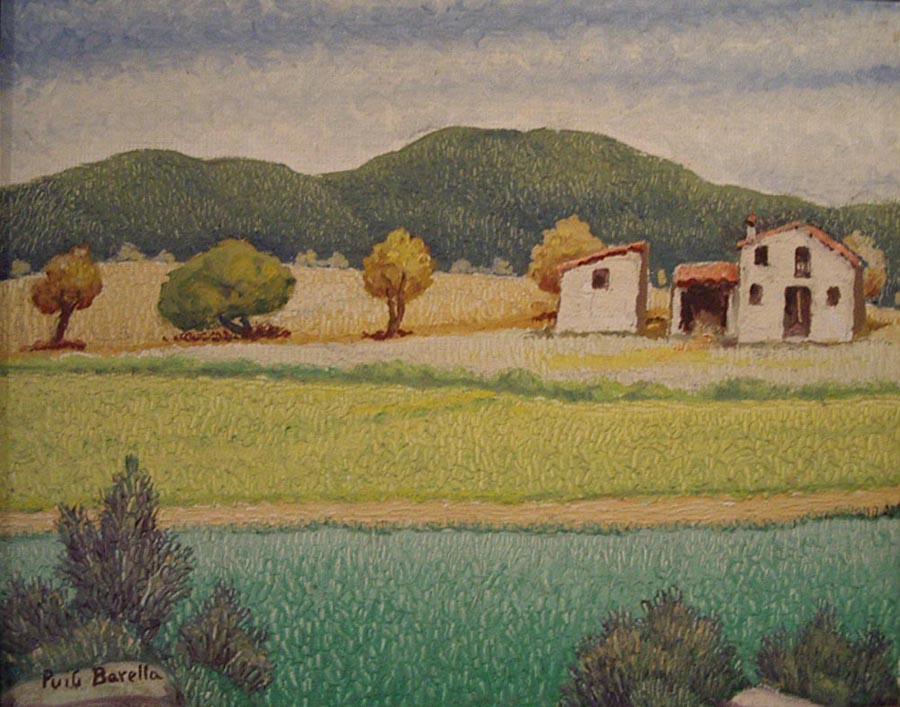 01592-27x22cm. Paisaje y casas