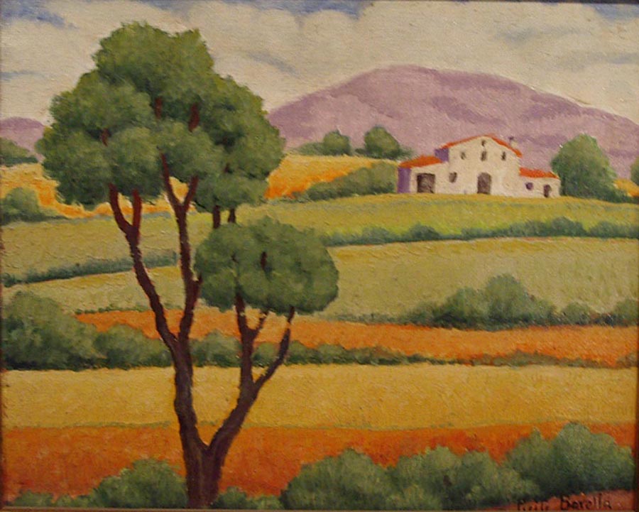 01692-27x22cm. Paisaje y casas