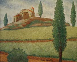01892-27x22cm. Paisaje y casas