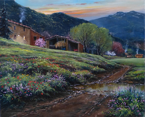 08 Primavera Al Posteval 61x50cm.