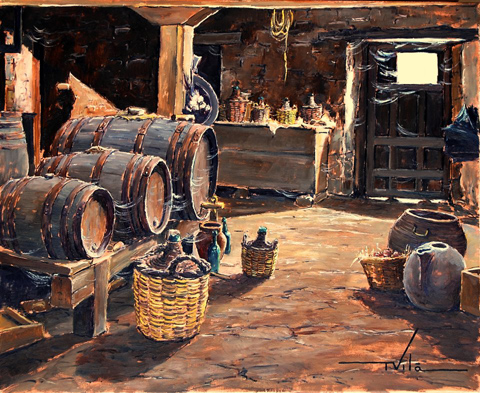 19 Bodega a contraluz 61x50cm.