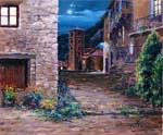 22 Noche de luna en Baget 46x38cm.