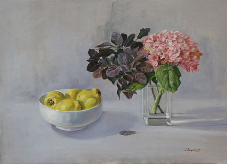 73x54 Membrillos con flores